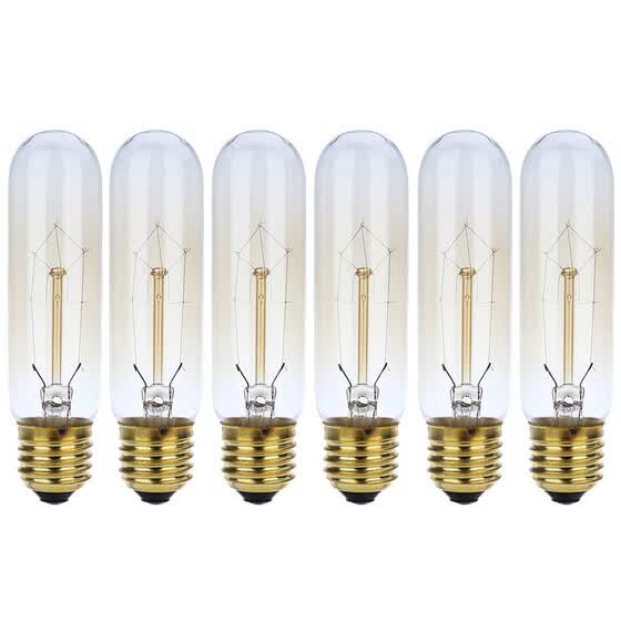 Shop Lightme 6pcs T10 230V 40W E27 110 120LM 5AK Retro Edison Bulb Tungsten Filament Light