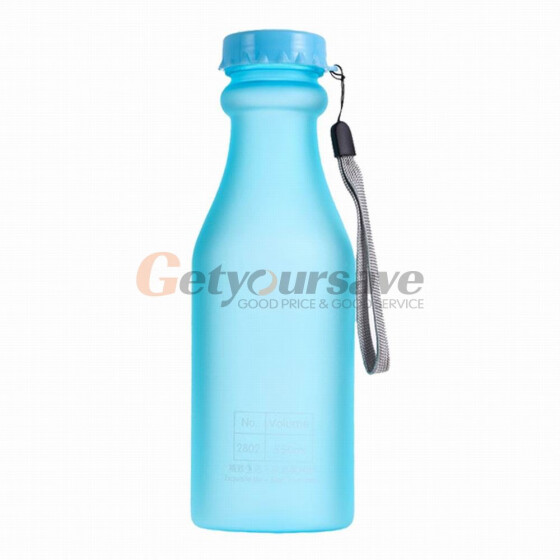 Candy Colors Unbreakable Frosted Leak-proof Plastic Kettle 550mL BPA Free Portable Water Bottle for Travel Yoga Running Camping