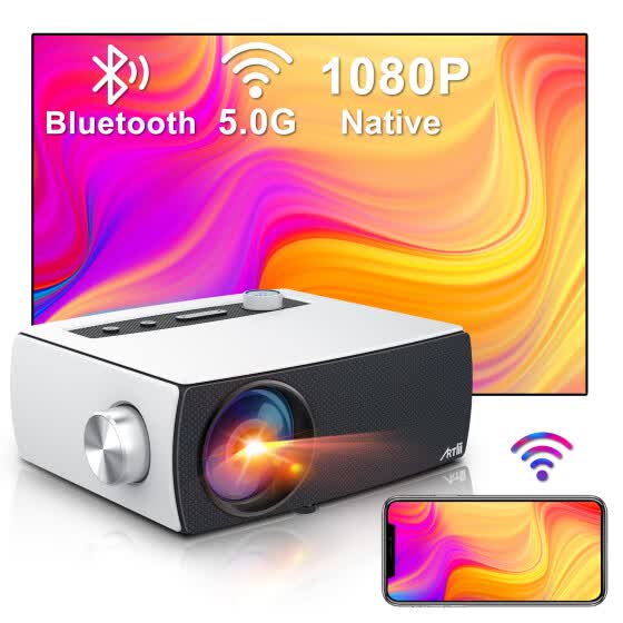 Shop Artlii Enjoy 3 Mini Projector Nativ Wifi Bluetooth Projector 5500l 300 Display Compatible With Hdmi Iphone Android For Home T Online From Best Projectors On Jd Com Global Site Joybuy Com