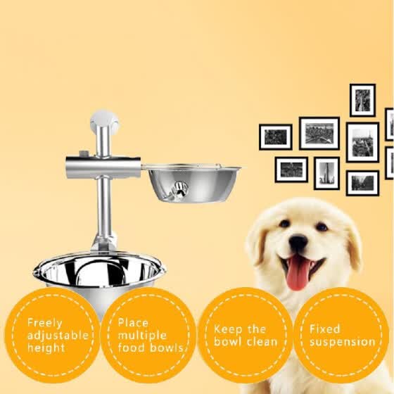 adjustable height dog food bowls