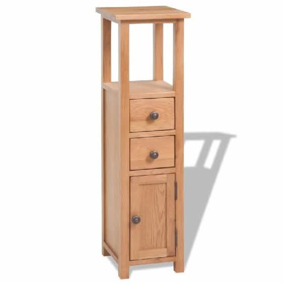 Shop Corner Cabinet Solid Oak 10 2 X10 2 X37 Brown Online From