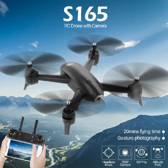 S165 Optical Flow Drone with Camera 1080P WiFi FPV Altitude Hold Quadcopter with 3 Battery for Boys Kids