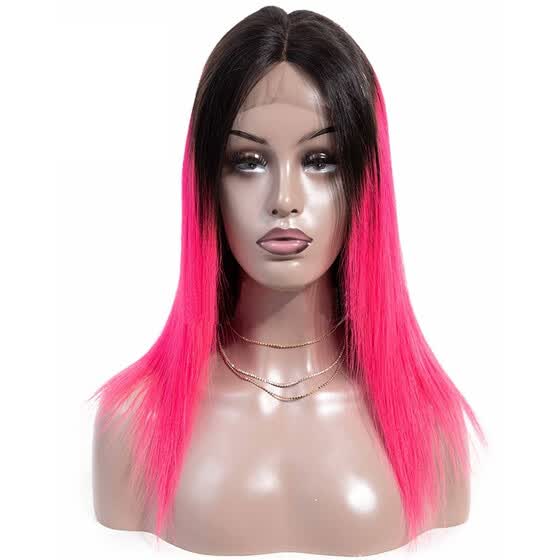 Shop Ombre Color 1b Golden Rose Straight Human Hair Wigs Brazilian Ombre Hair 180 Pre Plucked Hairline 4 4 Human Hair Lace Front Wig Online From Best Lace Front Wigs On Jd Com Global