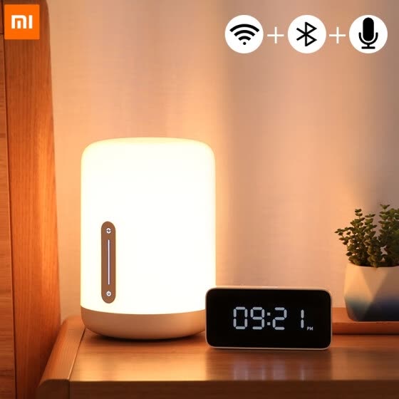 Original Xiaomi Yeelight Bedside Lamp Mijia Smart Indoor LED Night Light RGB Colorful 400 Lumens Bluetooth WiFi Voice Control