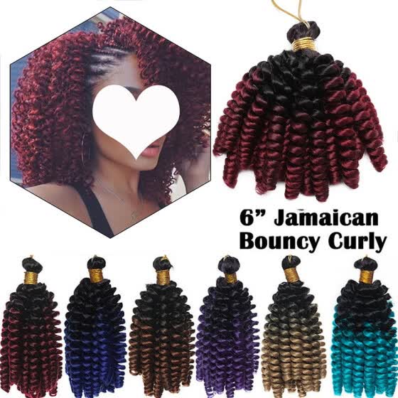 Shop 6 Inch Ombre Fluffy Spring Twist Crochet Braiding Hair Bomb