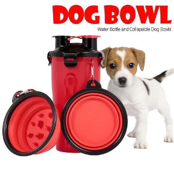Shop Dog Bowl Water Bottle Pet Food Feeder Container With