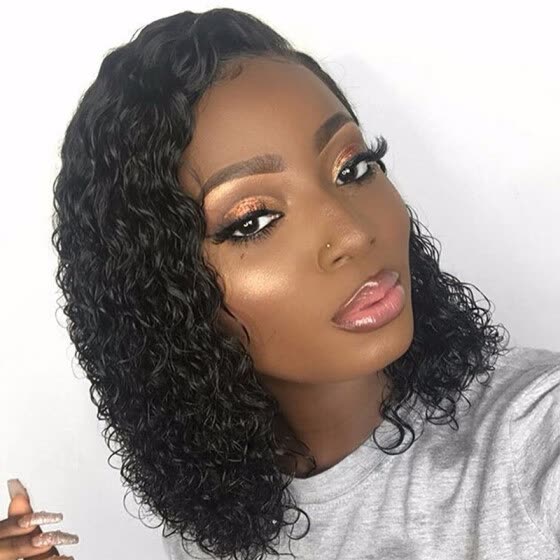 Shop Wet Wavy Short Lace Front Human Hair Bob Wig With Baby Hair