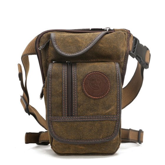 US Stock Men Outdoor Canvas Tactical Riding Fanny Pack Waist Thigh Drop Leg Bag
