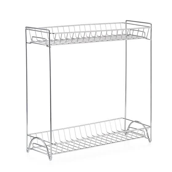 Shop 2 Tier Spice Rack Standing Rack Kitchen Bathroom Countertop