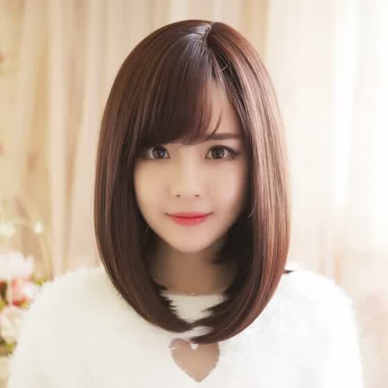 Shop Wig Female Wig Female Short Hair In Long Curly Straight Pear