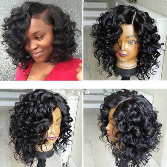 Shop Lace Front Wigs Human Hair Deep Wave For Black Women 1b