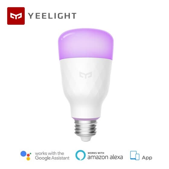 Official Global Version Xiaomi Yeelight WiFi Smart LED Bulb Remote Control Dimmable RGB Color Changing 60W Equivalent E26 110V