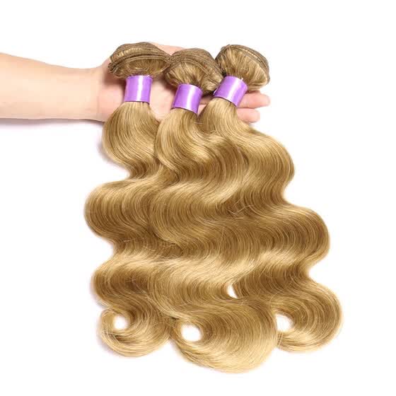 Shop Color 27 Brazilian Body Wave Hair Bundles Honey Blonde Human