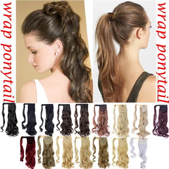 Shop 3 Types Long Straight Ponytail Extension Wrap Around