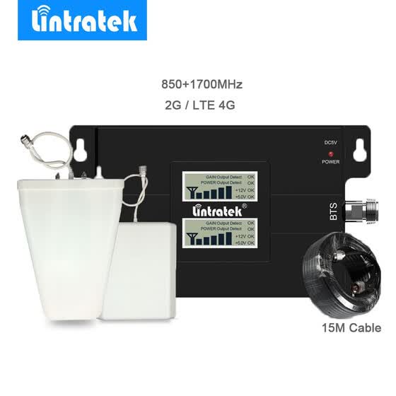 Pantalla LCD 850 2100mhz Repetidor de Banda Dual LTE Amplificador de se/ñal de tel/éfono m/óvil Repetidor de Refuerzo