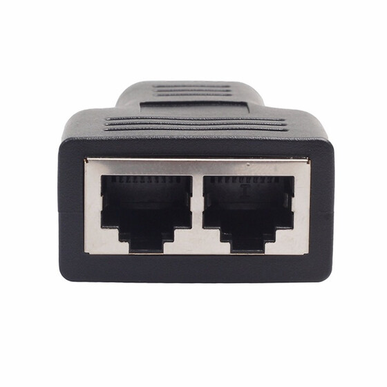 1 to 2 Dual Female Port CAT5//CAT 6 LAN Ethernet Sockt Network Connections Split