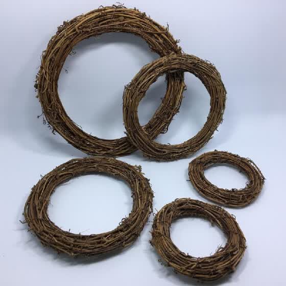 Shop Rattan rattan ring flower shop DIY handmade door hanging floral ...