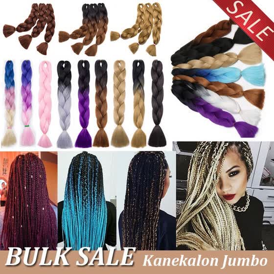 Shop 24 41 5pcs Lot Ombre Braiding Hair Synthetic Braiding Hair
