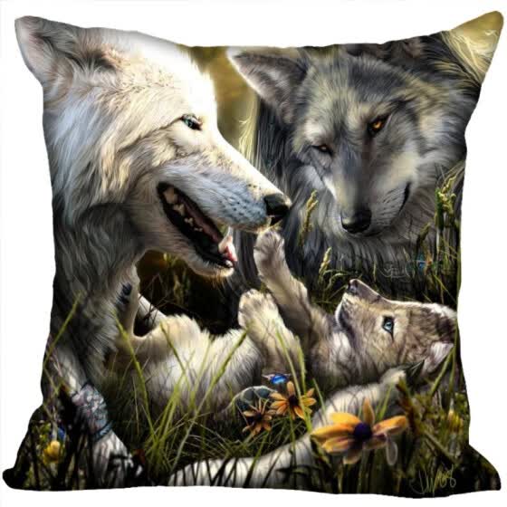 wolf pillow pet