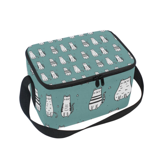 cat insulated lunch bag