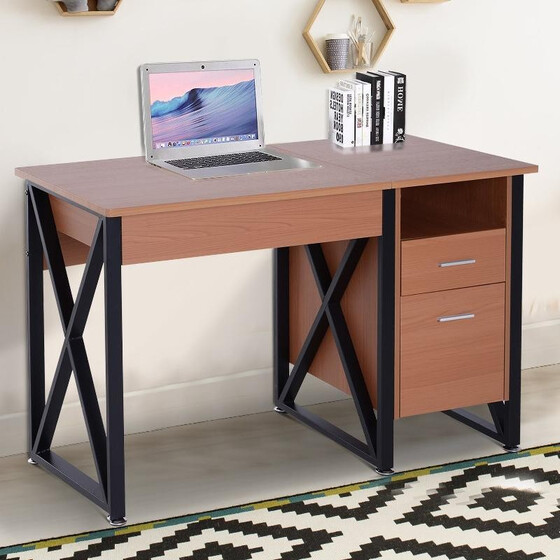 New Wood Top Computer Desk Writing Laptop Table Workstation Office Furniture US