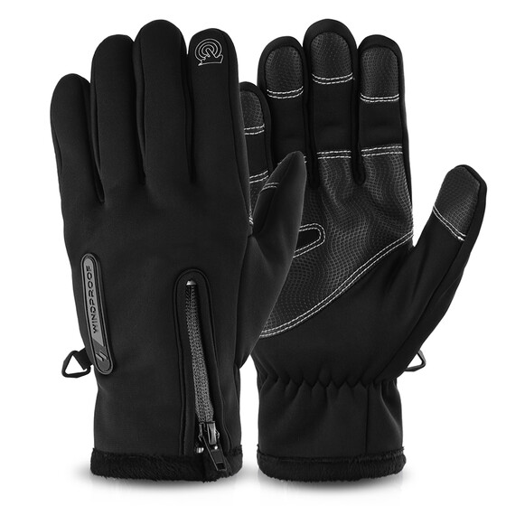 Full Finger Cycling Gloves Windproof Touchscreen Off Road Bike Gloves Sports Men