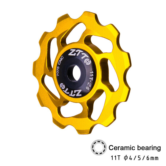 11T Bike Bicycle Wheel Rear Derailleur Aluminum Alloy Bike Ceramic Bearing Parts