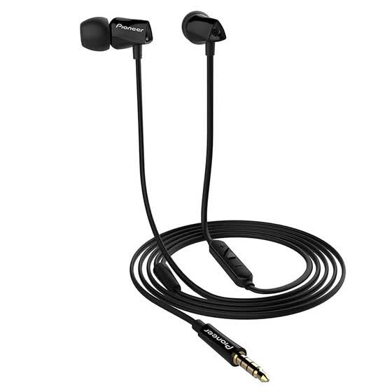  Pioneer SEC-CL32S Стереофонические наушники-вкладыши, Басовые наушники с микрофоном, красные или черные