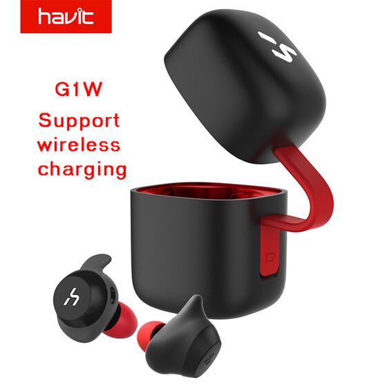  HAVIT g1w Bluetooth True Wireless Sport наушники Водонепроницаемые стереонаушники с функциями беспроводной зарядки 