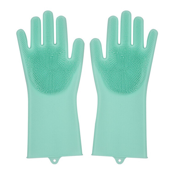 Bamboo Fiber Dishwashing Gloves Anti-oil for Kitchen Cleaning Hanging Gloves