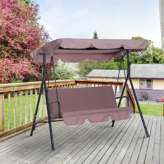 Steel Outdoor Porch Swing Lounge Chair 3 Person With Top Canopy Brown From Best Other Furniture On Jd Com Global Site Joy - Outdoor Patio Chair With Canopy Steel Outdoor Porch Swing Lounge Chair 3 Person With Top Canopy Brown From Best Other Furniture On Jd Com Global Site Joy - Outdoor Patio Chair With Canopy