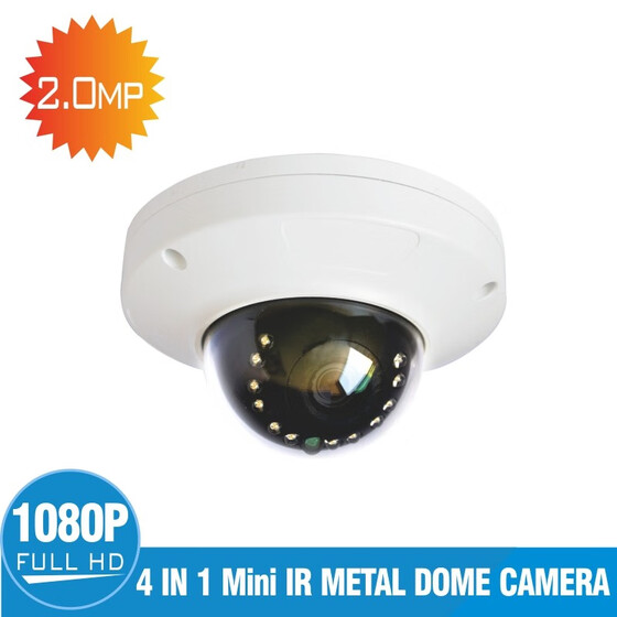 2.0MP HD 1080P CCTV Security Camera 180 Degree Wide Angle IR 4 in 1 Dome metal