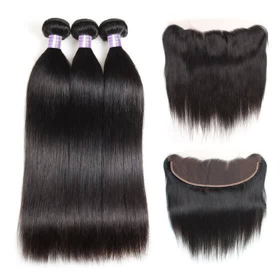 Shop 8a Straight Remy Human Hair Lace Frontal Closure With 3