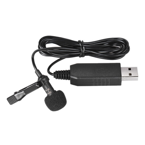 150Cm Portable Mini Clip-On Omni-Directional Stereo Usb Mic Microphone For Pc Computer,Black 