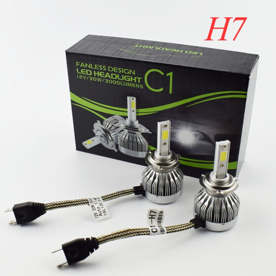 COB LED H1 H3 H4 H7 H8 H11 HB4 9012 Headlight 80W LED DRL Bulbs 6000K White Kit