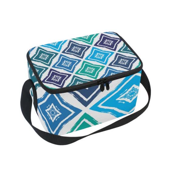 geometric lunch bag