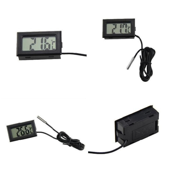 Mini Digital LCD Thermometer with 1M Probe for Fridges Freezers Coolers Chillers