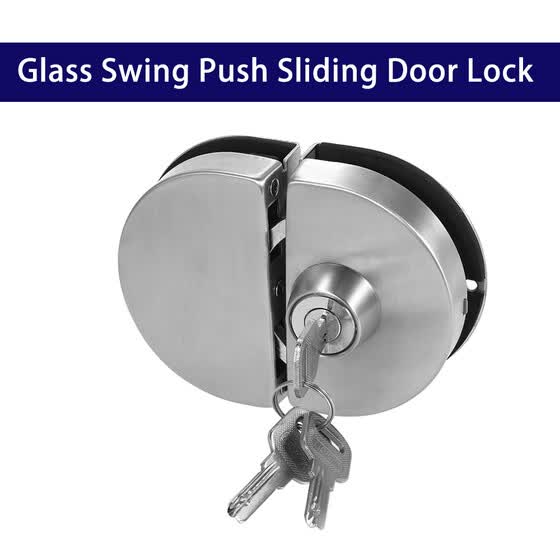 Shop Entry Gate 10 12mm Glass Swing Push Sliding Door Lock With 3