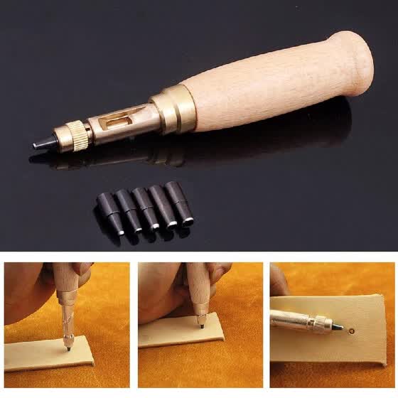 Shop 6PCS/Set Automatic Belts Punch Replaceable Rotary Punchers Steel