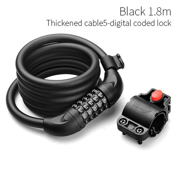 Bike Lock 1.8m 1.4m Bicycle Cable Lock Anti-theft Lock with 3 Keys Steel Wire