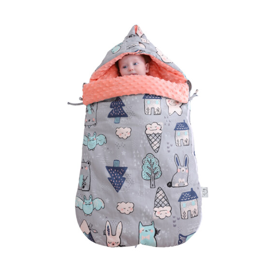 Swaddle Wrap Blanket Sleeping Bag for Newborn baby shower GIFT  In Garden Pink