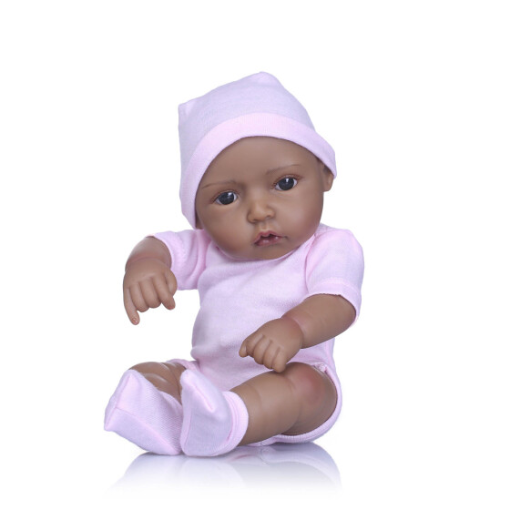 Handmade Reborn Bath Silicone Vinyl Pink Clothing Girl Doll Toy Gift 10inches