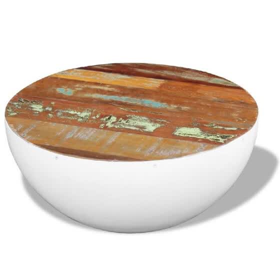 Bowl Shaped Coffee Table Solid Reclaimed Wood 23 6 X23 X11