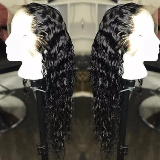 Shop Wet And Wavy Lace Frontal Wig Brazilian Lace Front ...