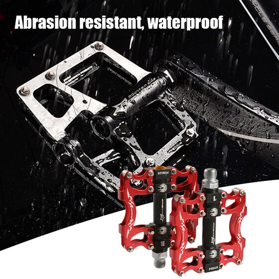 RockBros MTB Road Bike Platform Aluminum Alloy 4 Sealed Bearings Pedals Black