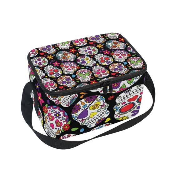 sugar skull lunch bag