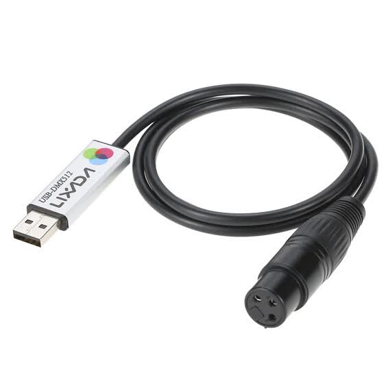 Lixada Usb To Dmx Interface Adapter Led Dmx512 Computer