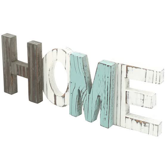 Shop Rustic Multi Color Wood Home Letter Decorative Sign Standing