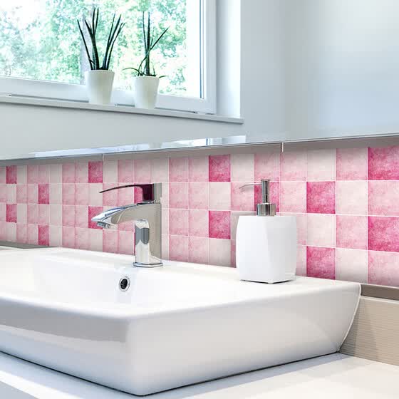 Shop Checkered Mosaic Wall Sticker Pvc Mouldproof Moistureproof