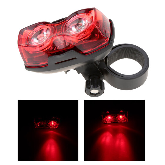 2LED bright cycling bicycle bike safety rear tail flashing back lights lamp